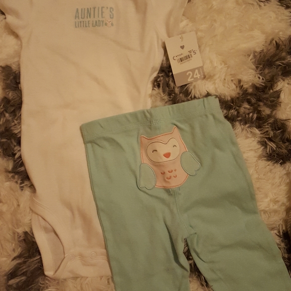 Carter's owl aunties lady set 2pc - Picture 2 of 3